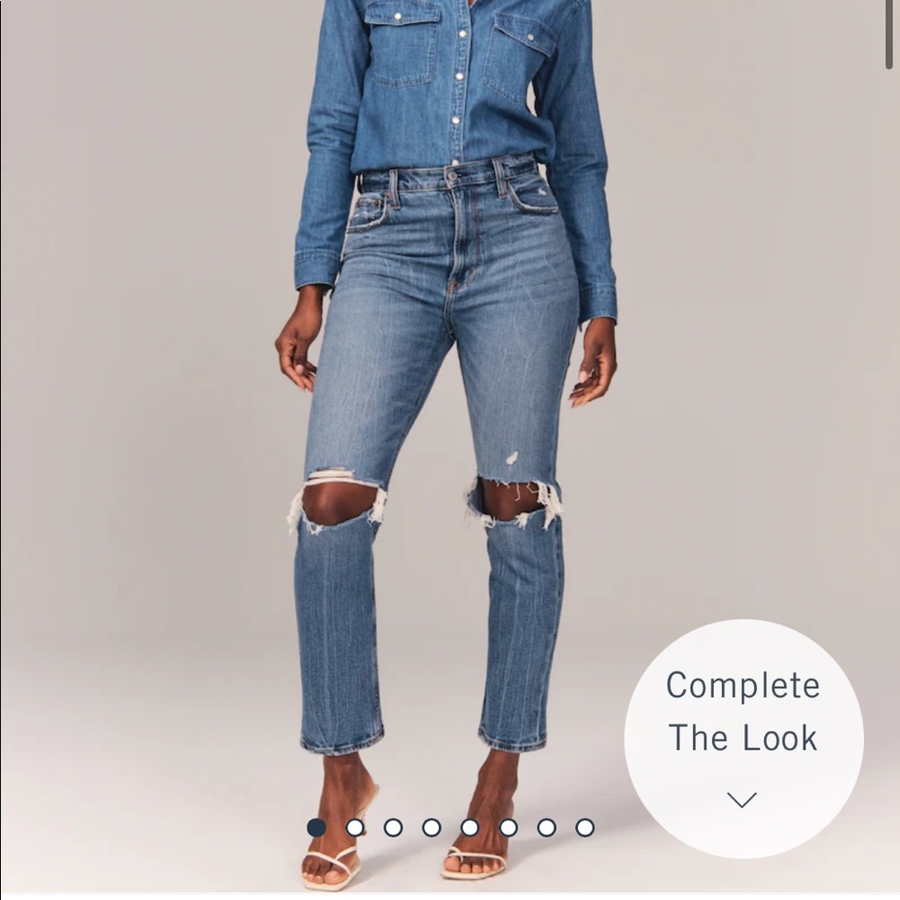Abercrombie & Fitch ankle straight ultra high rise jeans - curve love